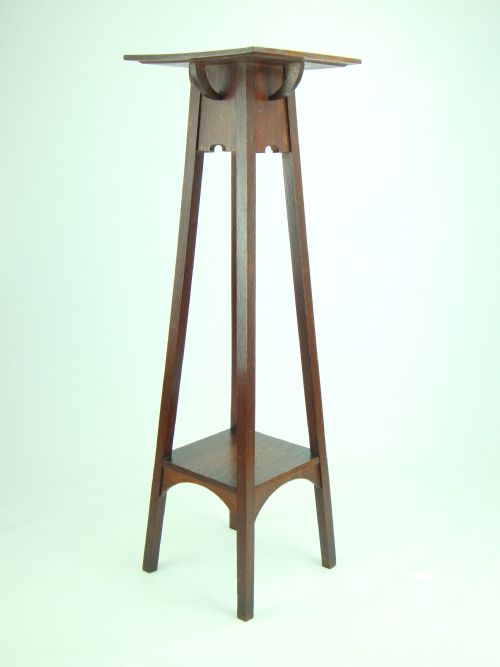 Arts and Crafts Oak Plant Stand