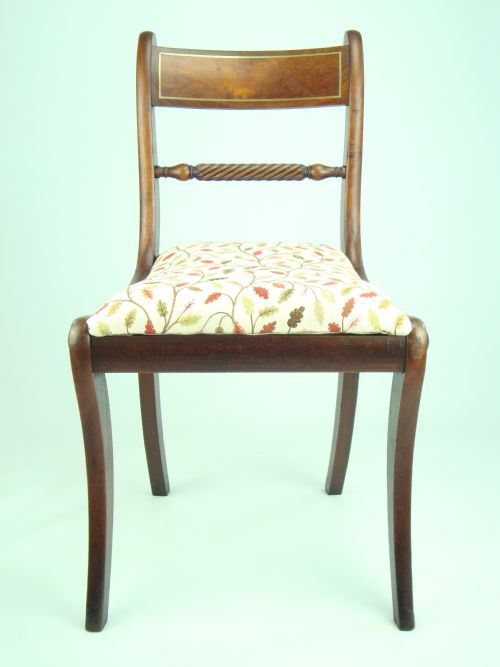 fig 1. Pair Antique Regency Rope Twist Chairs