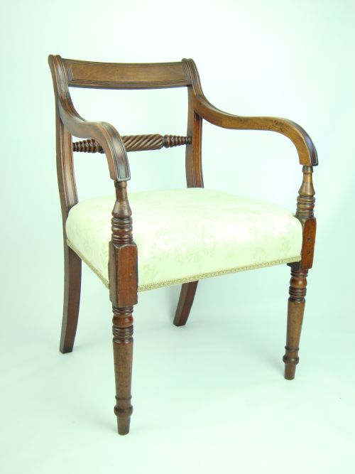 fig 1. Antique Regency Carver Rope Twist Desk Chair