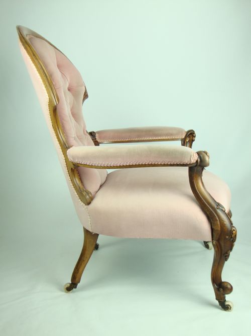 fig 2. Antique Victorian Button Back Armchair
