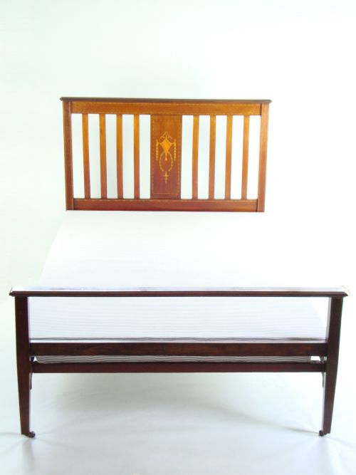 Antique Edwardian Small Double Bed 4ft X 6ft3