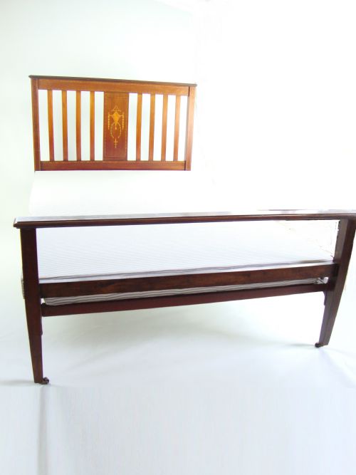 fig 1. Antique Edwardian Small Double Bed 4FT x 6FT3