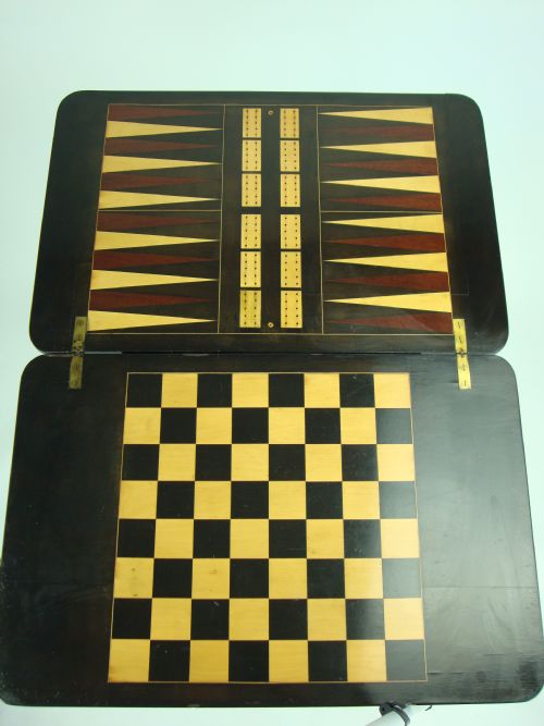 fig 3. Antique Victorian Chess Table / Card Table