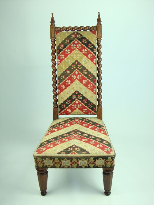 Antique Victorian Gothic Revival Rosewood Chair