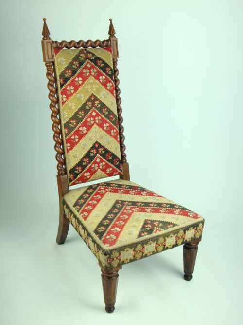 fig 1. Antique Victorian Gothic Revival Rosewood Chair