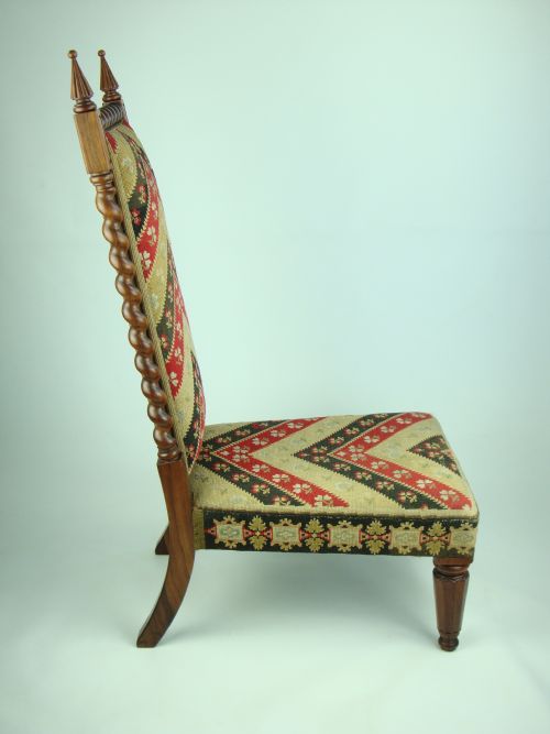 fig 2. Antique Victorian Gothic Revival Rosewood Chair