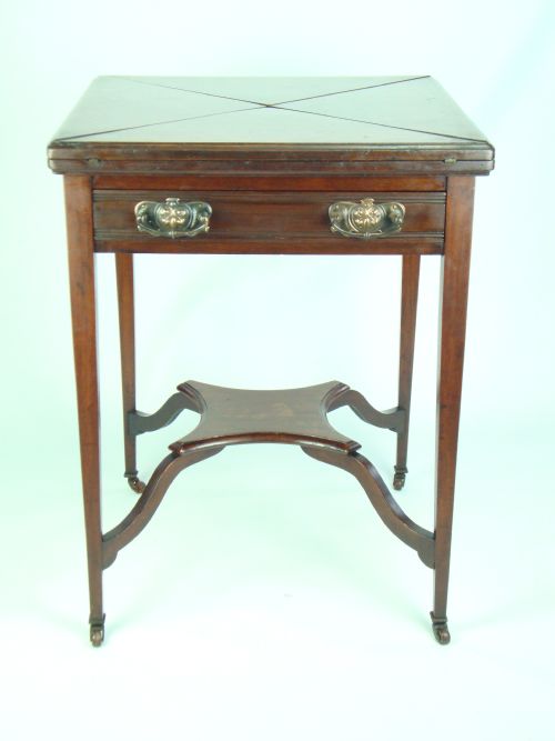 Antique Edwardian Envelope Card Table