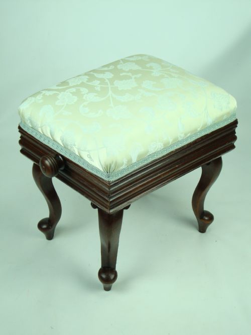 Antique Victorian Rise and Fall Piano Stool