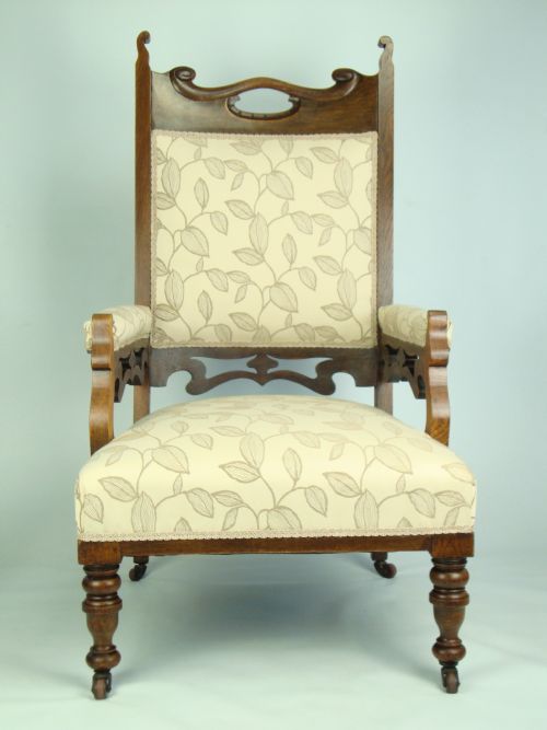 Large Edwardian Arts & Crafts Armchair