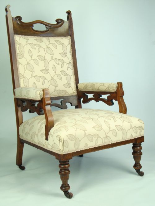 fig 1. Large Edwardian Arts & Crafts Armchair