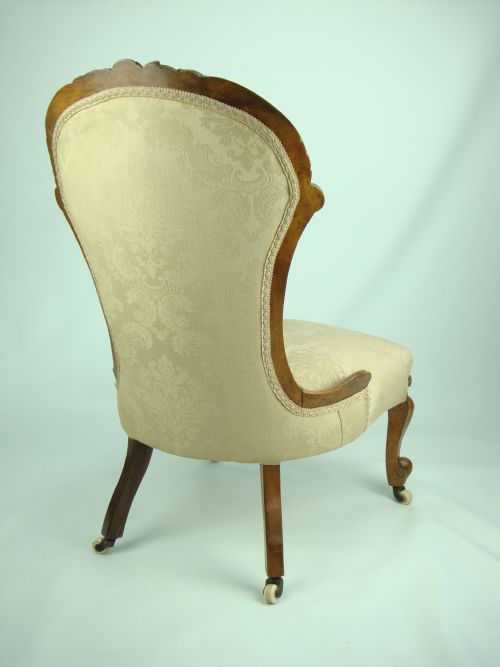 fig 2. Antique Victorian Walnut Button Back Nursing Chair