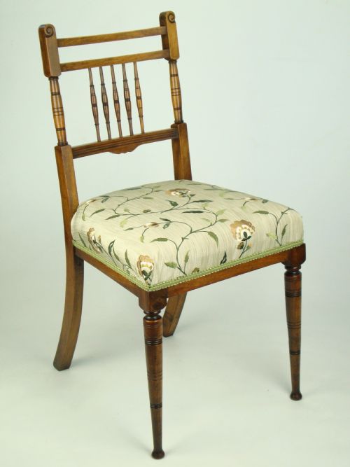 fig 1. Pair Antique Walnut Side Chairs