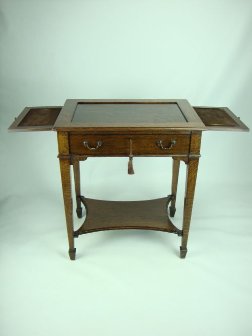 fig 1. Antique Edwardian Oak Card Table