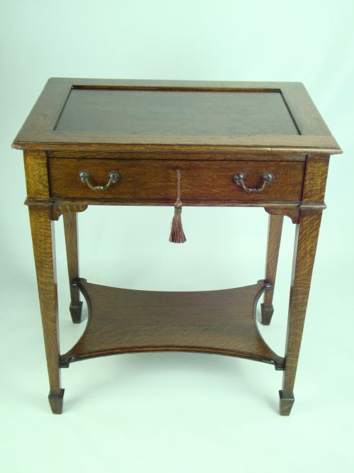 fig 2. Antique Edwardian Oak Card Table