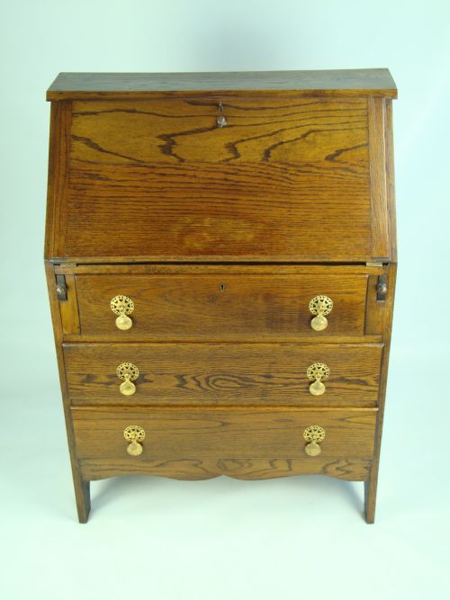 Vintage Oak Hall Bureau