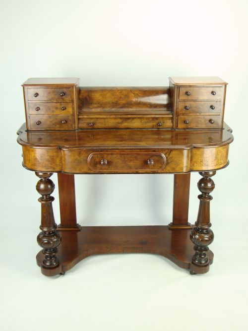 Antique Victorian Burr Walnut Duchess Dressing Table