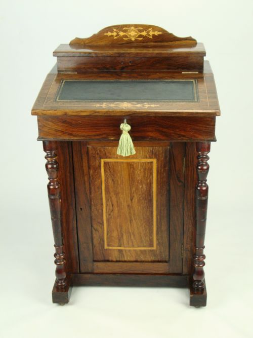 Antique Edwardian Rosewood Davenport Bureau