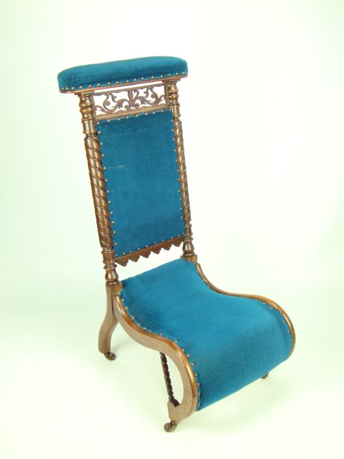fig 1. Antique Victorian Prie Dieu Chair