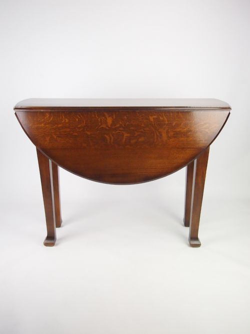 fig 1. Antique Edwardian Oak Gate Leg Dining Table