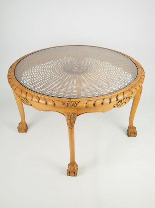 fig 1. Vintage Glass Topped Circular Coffee
