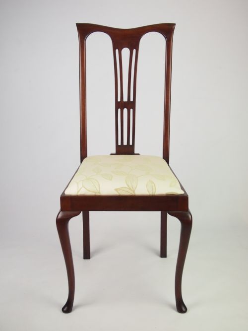 fig 1. Pair Edwardian High Back Side Chairs