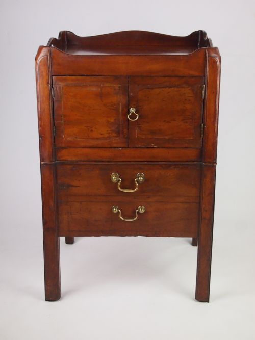 George 3rd Tray Top Bedside Cupboard / Table