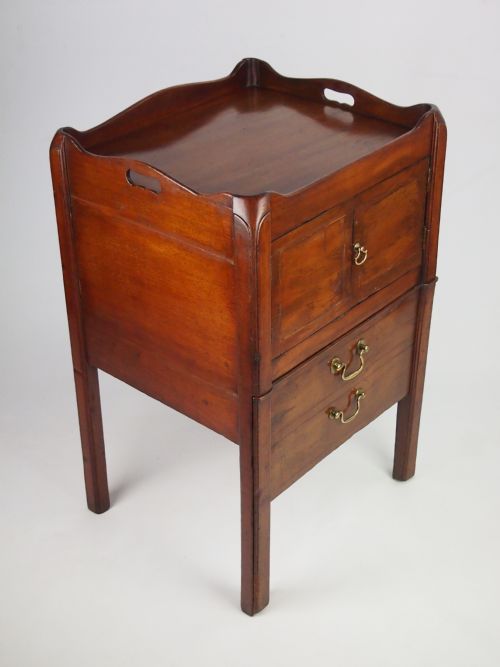 fig 1. George 3rd Tray Top Bedside Cupboard / Table