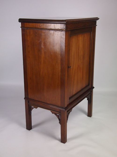 fig 1. Antique Edwardian Mahogany Hall Cupboard / Drinks Cabinet