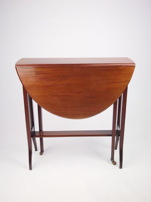fig 1. Antique Edwardian Sutherland Table with Label