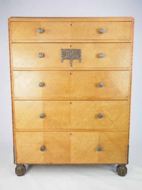 Art Deco Tall Boy Chest of Drawers
