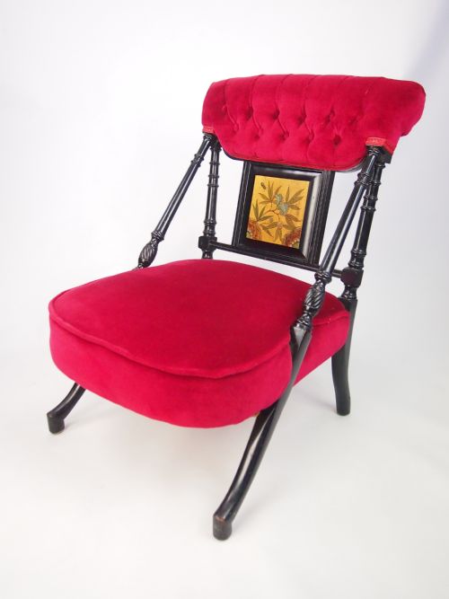 Antique Aesthetic Movement Ebonised Side Chair in the Manner of Dr Christopher Dresser
