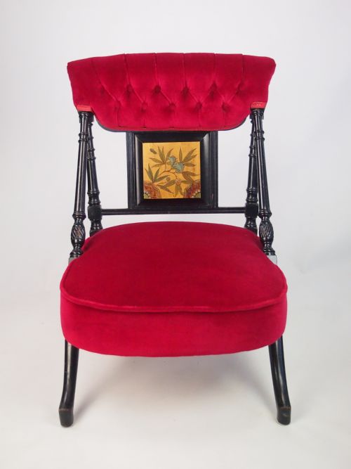 fig 1. Antique Aesthetic Movement Ebonised Side Chair in the Manner of Dr Christopher Dresser