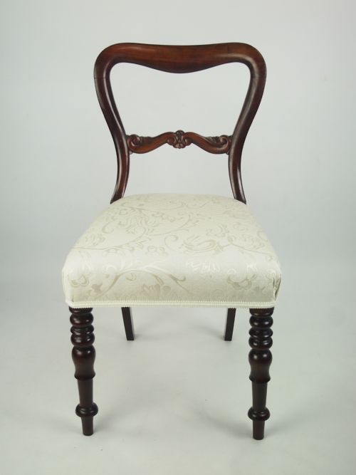 fig 1. Pair of Victorian Rosewood Balloon Back Chairs