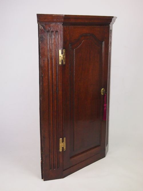 fig 1. George III Oak Corner Cupboard with Stand