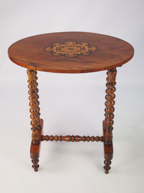 fig 1. Small Antique Victorian Walnut Occasional Table / Lamp Table