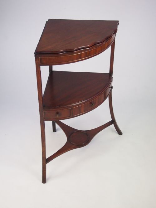 fig 1. Antique George III Bow Front Corner Washstand