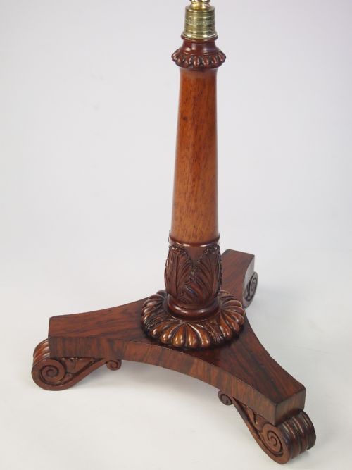 fig 1. Antique William IV / Early Victorian Gothic Rosewood Pole Screen