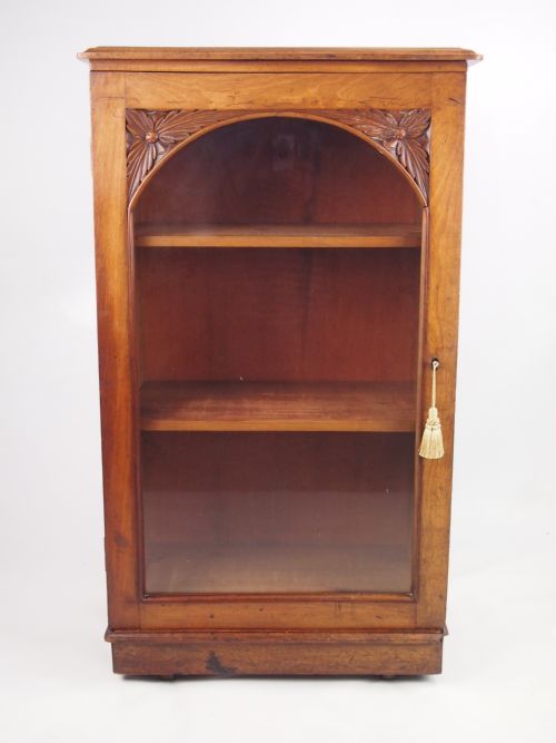 Antique Victorian Mahogany Bookcase / Pier Cabinet