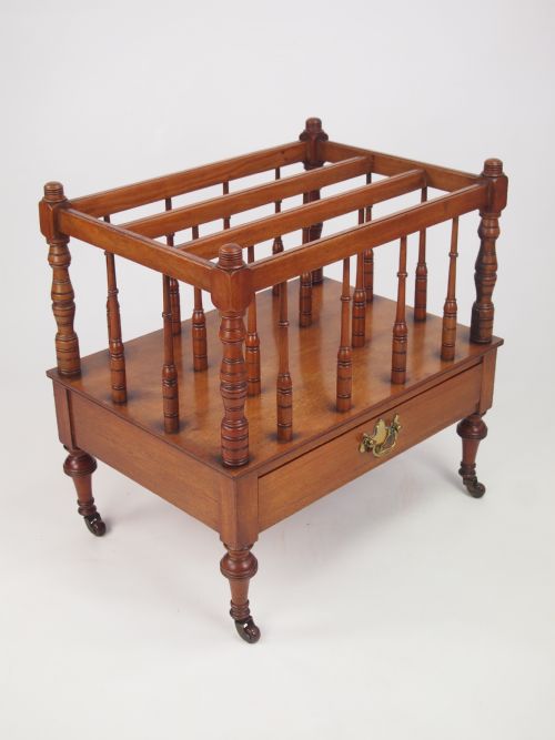 Antique Edwardian Mahogany Canterbury