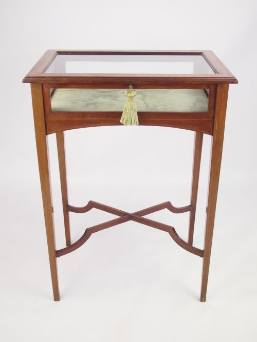 fig 1. Antique Edwardian Bijouterie Display Cabinet by Denby & Spinks