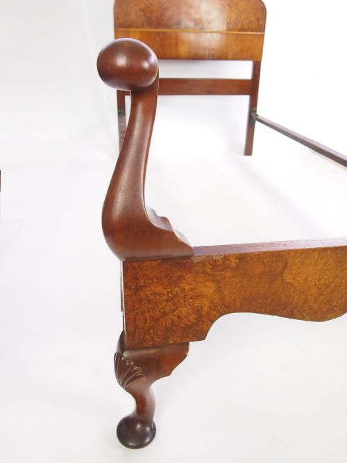 fig 1. Burr Walnut Single Bed