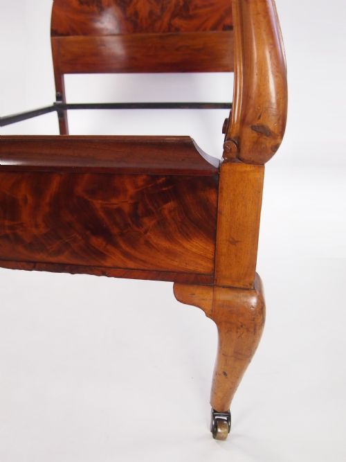 fig 2. Queen Anne Style Mahogany Large Single Bed 3ft6 x 6ft3