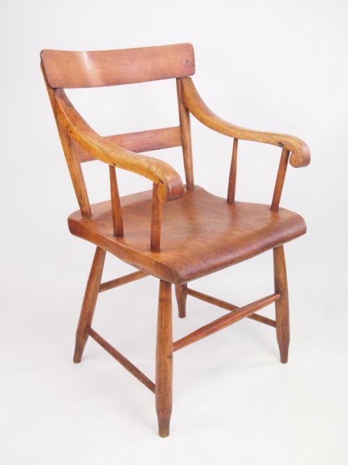 Antique 19th Century Open Armchair / Kitchen Chair / Desk Chair