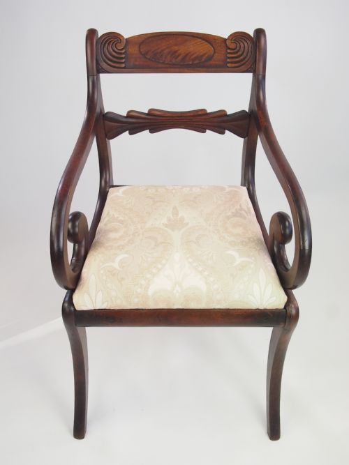 fig 1. Set 4 Antique Regency Dining Chairs