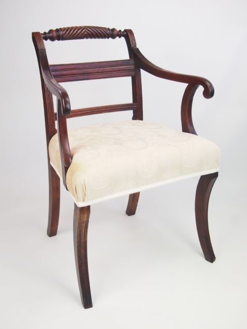 fig 1. Antique Regency Open Armchair with Rope Twist Back