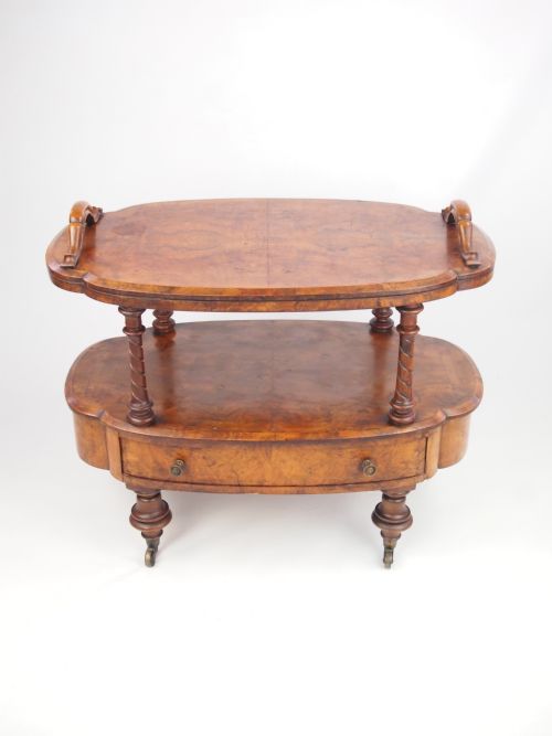 Antique Victorian Burr Walnut What-not / Side Table
