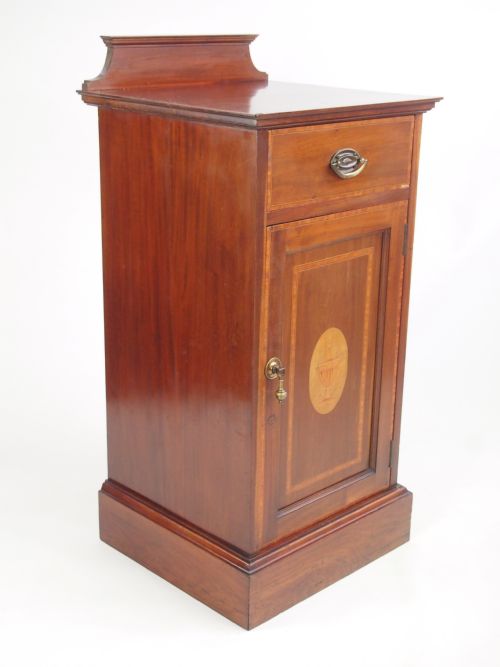 Antique Edwardian Bedside Cabinet with Makers Label