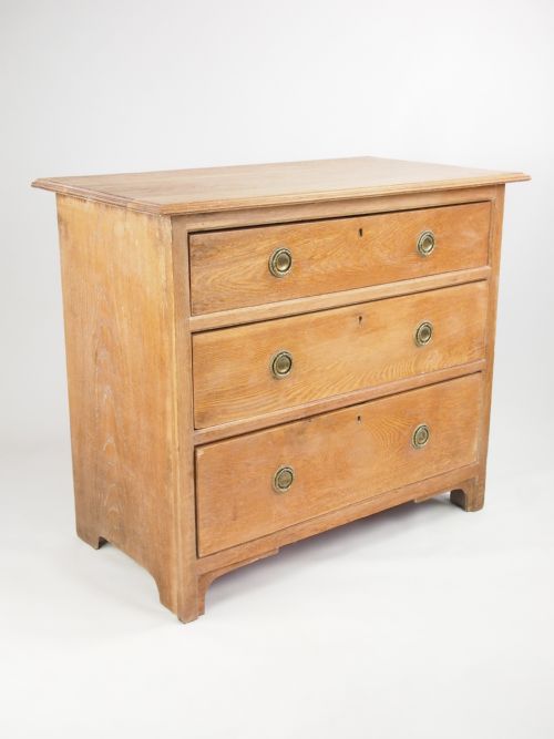 fig 1. Vintage 1930s Stripped Oak Chest of Drawers