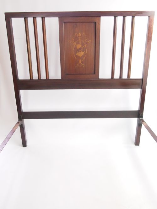 fig 1. Antique Edwardian Mahogany Double Bed