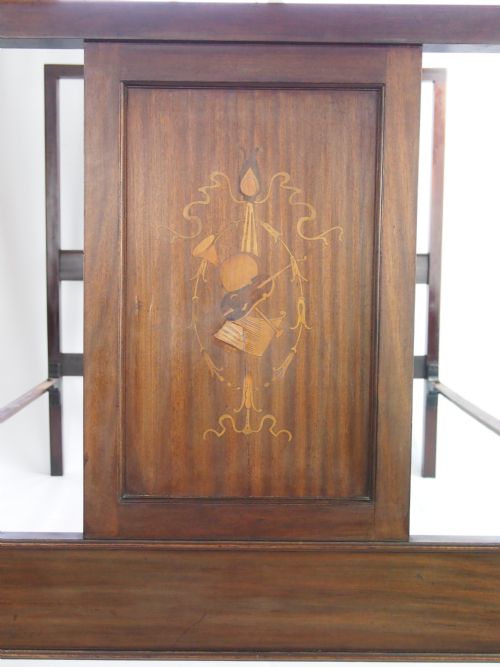 fig 2. Antique Edwardian Mahogany Double Bed
